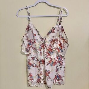 Maurices Floral Print Ruffle Blouse
